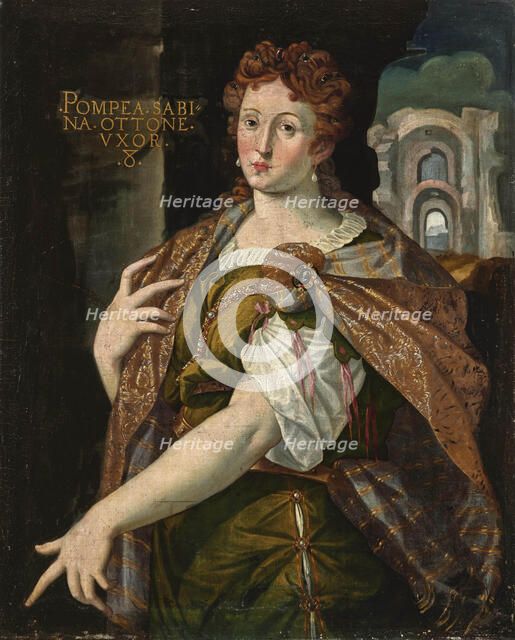 Portrait of Flavia Domitilla Major, wife of the Roman Emperor Vespasian, End of 16th century. Creator: Anonymous.