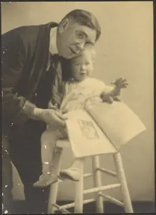 Portrait of Fleckenstein and Grandchild, 1907-1943. Creator: Louis Fleckenstein