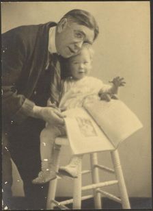 Portrait of Fleckenstein and Grandchild, 1907-1943. Creator: Louis Fleckenstein