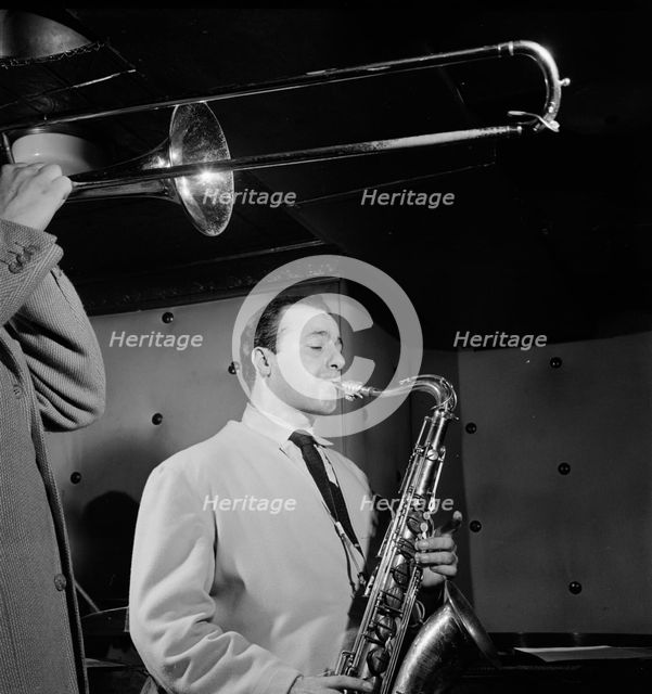 Portrait of Flip Phillips, Three Deuces, New York, N.Y., ca. June 1947. Creator: William Paul Gottlieb.