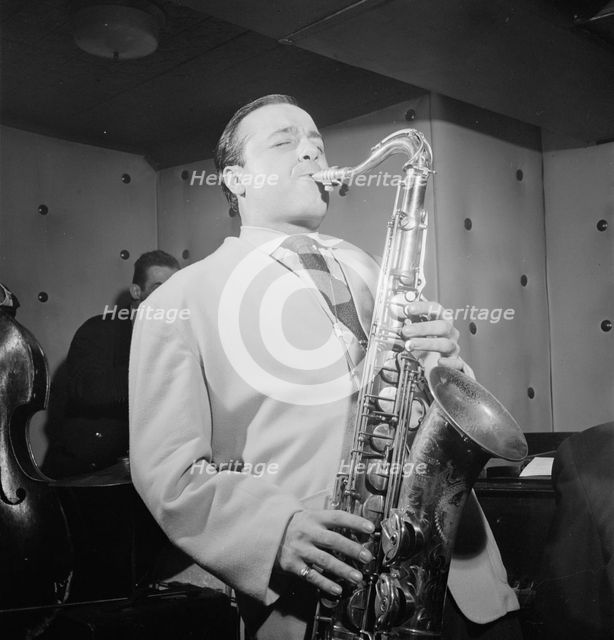 Portrait of Flip Phillips, Three Deuces, New York, N.Y., ca. June 1947. Creator: William Paul Gottlieb.