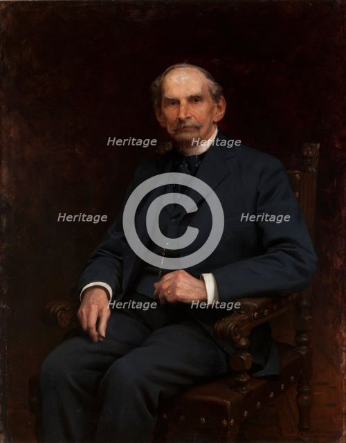 Portrait of Florian Ziemialkowski, 1897. Creator: Zygmunt Ajdukiewicz.