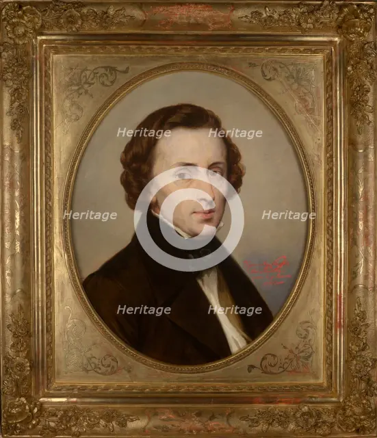 Portrait of Fryderyk Chopin (1810-1849), 1858. Creator: Stanislas Stattler.