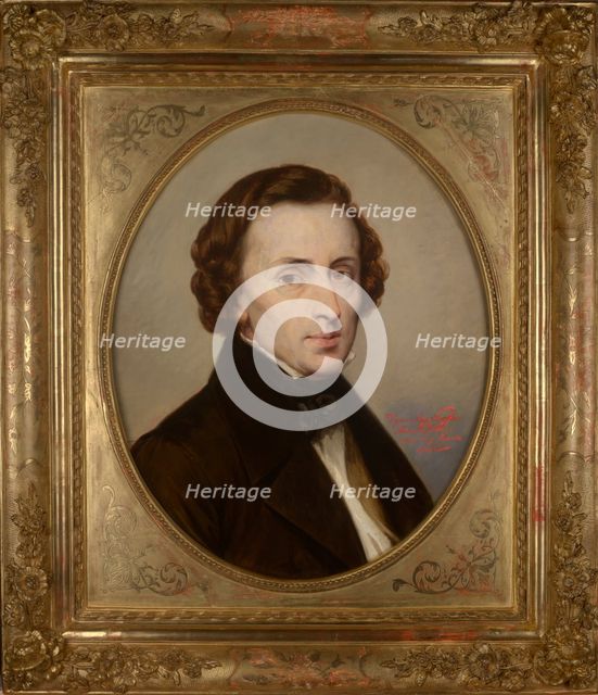 Portrait of Fryderyk Chopin (1810-1849), 1858. Creator: Stanislas Stattler.