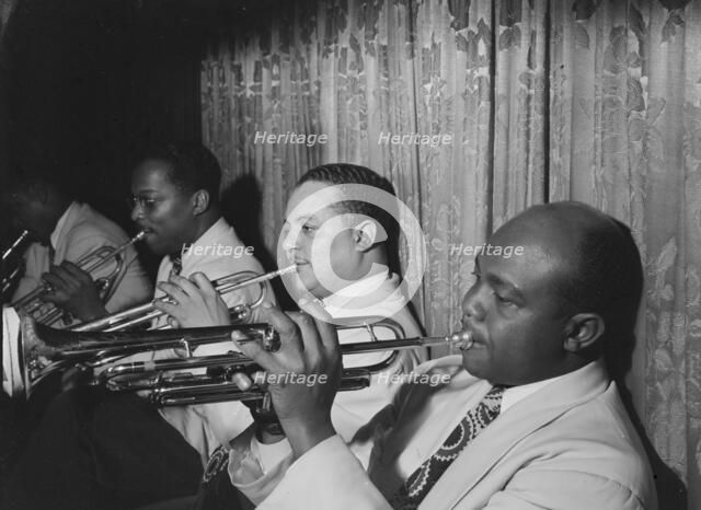 Portrait of Franc Williams, Harold Baker, and Cat Anderson, Aquarium, New York, N.Y., ca. Nov. 1946. Creator: William Paul Gottlieb.