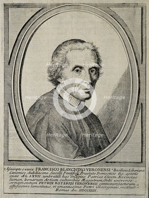 Portrait of Francesco Bianchini (1662-1729), 1729.