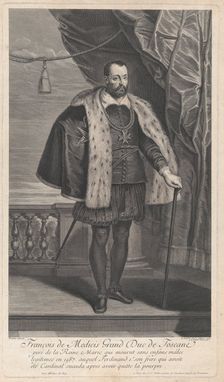Portrait of Francesco I de Medici, Grand Duke of Tuscany, ca. 1707. Creators: Gerard Edelinck, Jean-Marc Nattier