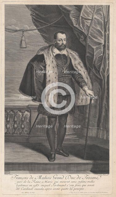 Portrait of Francesco I de' Medici, Grand Duke of Tuscany, ca. 1707. Creators: Gerard Edelinck, Jean-Marc Nattier.