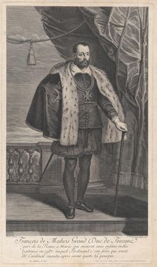 Portrait of Francesco I de Medici, Grand Duke of Tuscany, ca. 1707. Creators: Gerard Edelinck, Jean-Marc Nattier