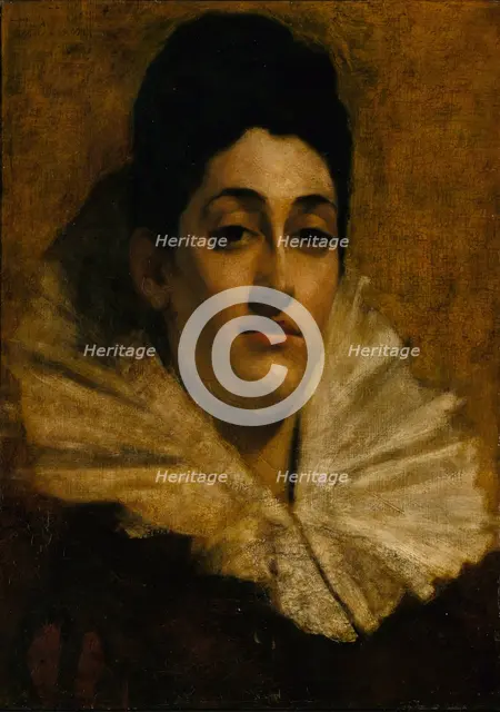 Portrait of Frances C. Houston, ca. 1880-1889. Creator: Thomas W Dewing.