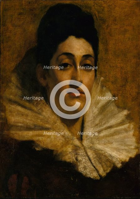 Portrait of Frances C. Houston, ca. 1880-1889. Creator: Thomas W Dewing.
