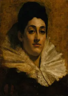 Portrait of Frances C. Houston, ca. 1880-1889. Creator: Thomas W Dewing
