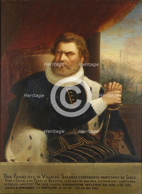 Portrait of Francisco de Villagra, 1873. Artist: Carmona, Pedro León (1854-1899)