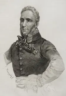 Portrait of Francisco Espoz y Mina (1781-1836), Spanish military, 1845. Creator: Jose Gomez