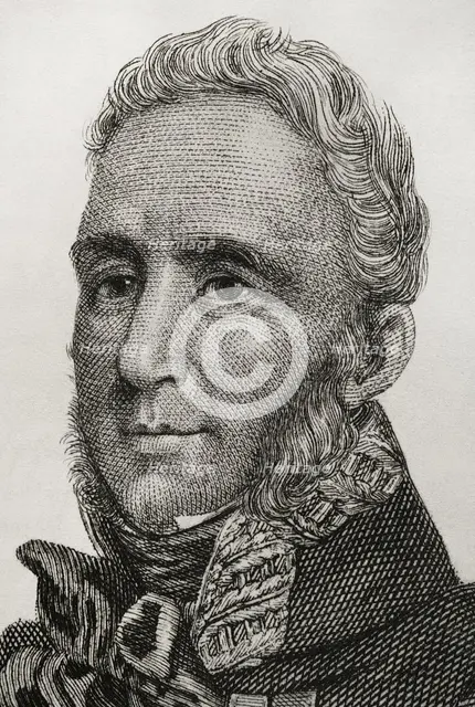 Portrait of Francisco Espoz y Mina (1781-1836), Spanish military, 1845.  Creator: Jose Gomez.