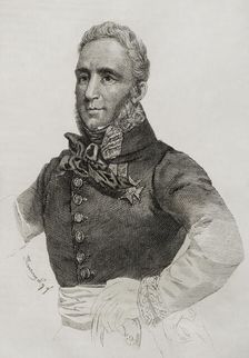 Portrait of Francisco Espoz y Mina (1781-1836), Spanish military, 1845. Creator: Jose Gomez