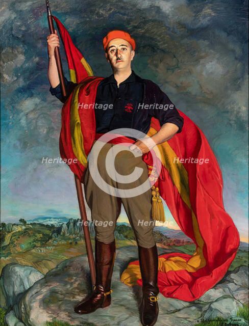 Portrait of Francisco Franco, 1941. Creator: Zuloaga y Zabaleto, Ignacio (1870-1945).