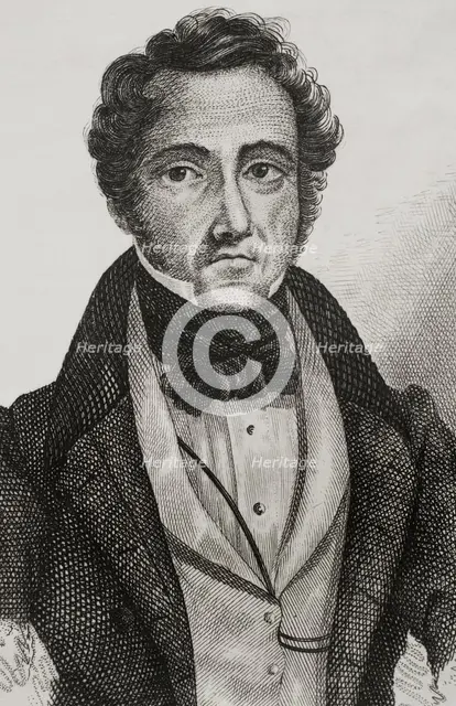Portrait of Francisco Javier de Istúriz Montero (1790-1871), Spanish politician and diplomat, 1845.  Creator: Jose Gomez.