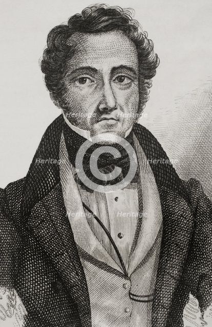Portrait of Francisco Javier de Istúriz Montero (1790-1871), Spanish politician and diplomat, 1845.  Creator: Jose Gomez.