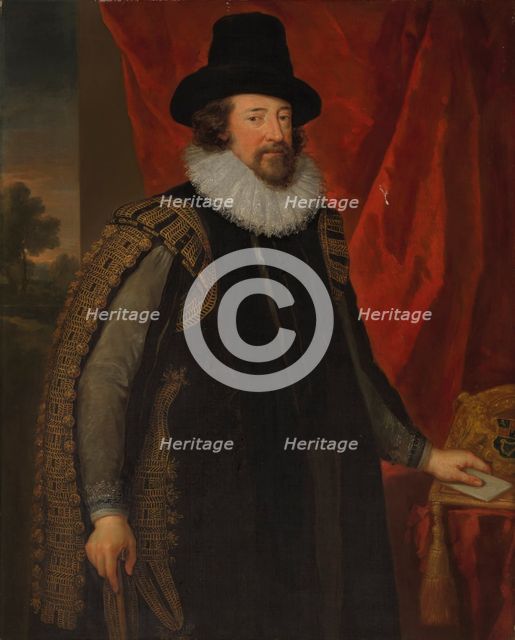 Portrait of Francis Bacon (1561-1626). Creator: Vanderbank, John (1694-1739).