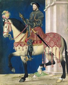 Portrait of Francis I (1494-1547), King of France, on the horseback, c.1540