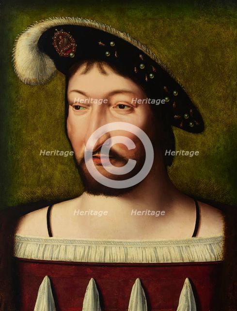 Portrait of Francis I, King of France, c1525-1530. Creator: Workshop of Joos van Cleve.