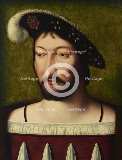Portrait of Francis I, King of France, c1525-1530. Creator: Workshop of Joos van Cleve.