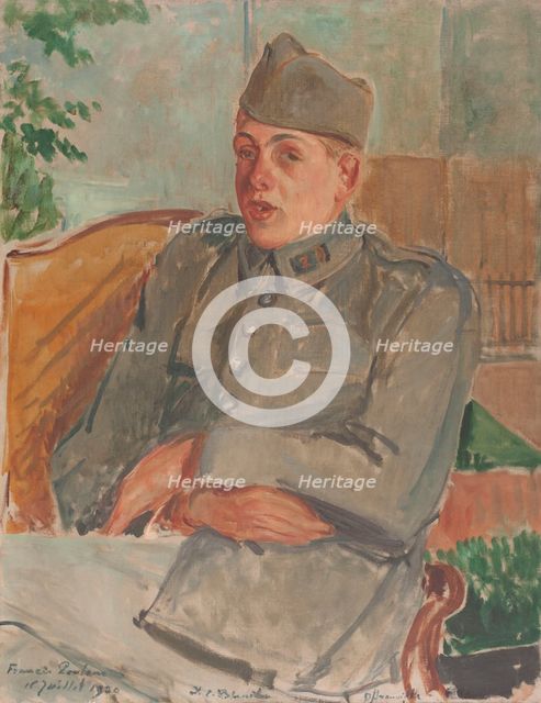 Portrait of Francis Poulenc, 16–07–1920. Creator: Jacques Emile Blanche.