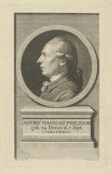 Portrait of François-André Danican Philidor (1726-1795) , c. 1790. Creator: Liebe, Gottlob August (1746-1819)