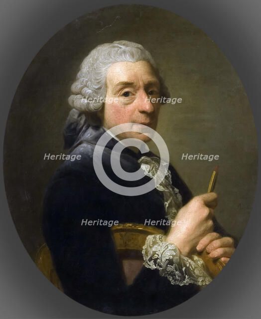 Portrait of François Boucher (1703-1770). Artist: Roslin, Alexander (1718-1793)
