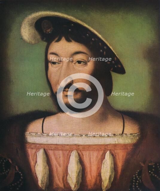 'Portrait of Francois I of France', c16th century. Creator: Jean Clouet.