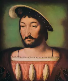 Portrait of Francois I of France c16th century. Creator: Jean Clouet