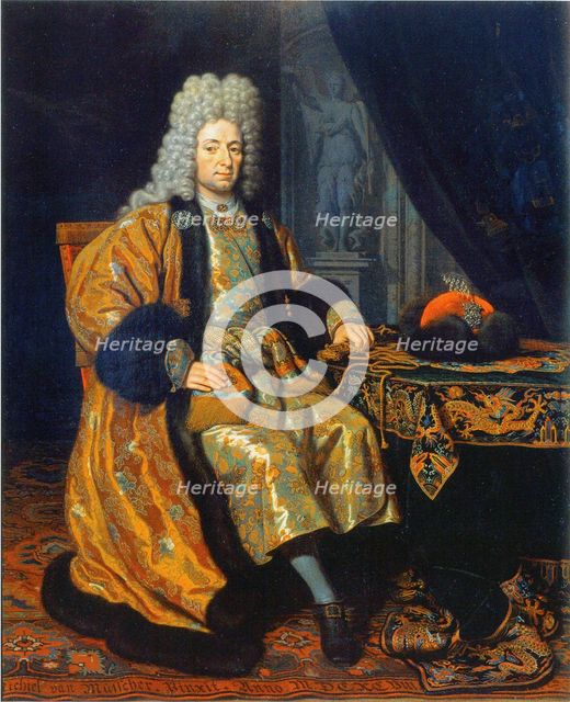 Portrait of François Lefort (1656-1699), 1698. Artist: Musscher, Michiel van (1645-1705)