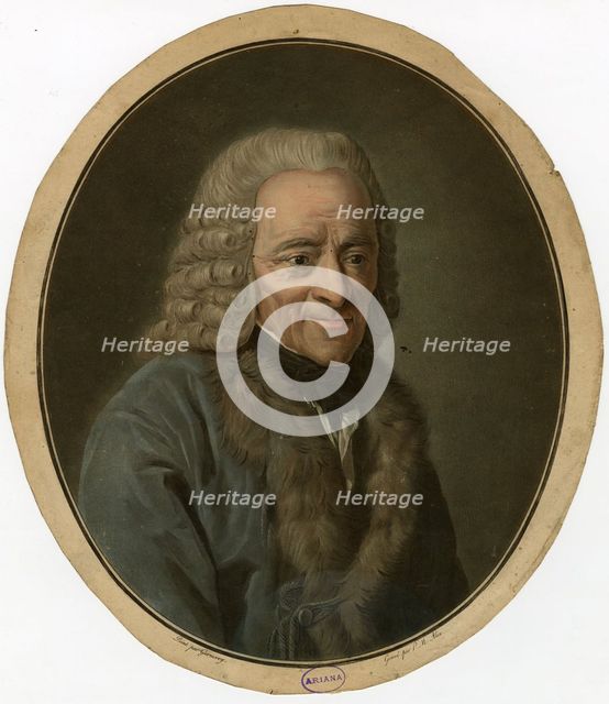 Portrait of Francois Marie Arouet de Voltaire (1694-1778), 1791.