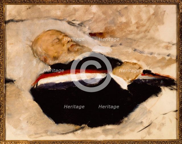 Portrait of Francois Vincent Raspail (1794-1878), chemist and politician, on his deathbed, c1873-188 Creator: Unknown.