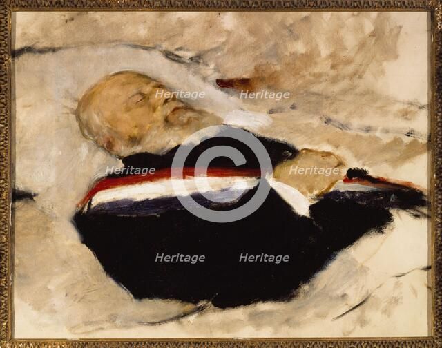 Portrait of Francois Vincent Raspail (1794-1878), chemist and politician, on his deathbed, c1873-188 Creator: Unknown.