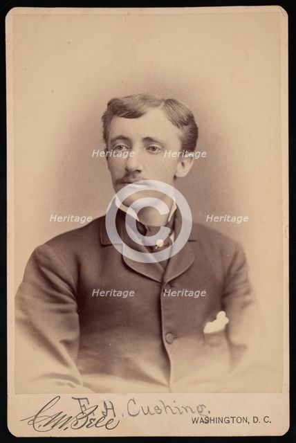 Portrait of Frank Hamilton Cushing (1857-1900), Before 1893. Creator: Charles Milton Bell.