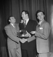 Portrait of Frankie Laine and Vic Damone, New York, N.Y., 1946. Creator: William Paul Gottlieb