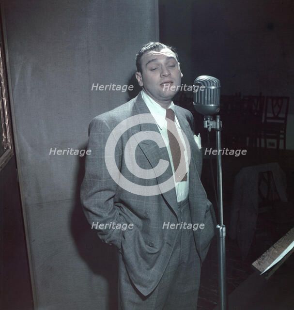 Portrait of Frankie Laine, New York, N.Y., 1946. Creator: William Paul Gottlieb.