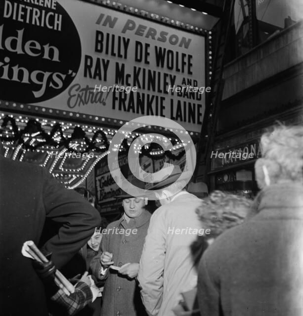 Portrait of Frankie Laine, Paramount Theater, New York, N.Y., 1946. Creator: William Paul Gottlieb.