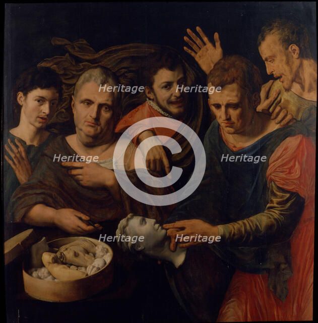 Portrait of Frans Floris and Willem Key with Titus, Caligula and Vitellius, 1537. Creator: Floris, Frans, the Elder (1519-1570).