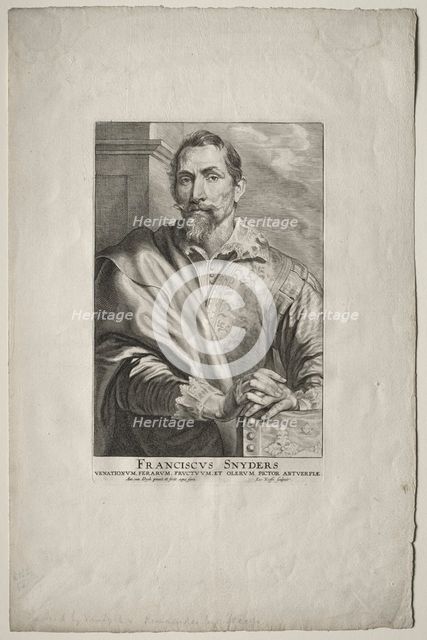 Portrait of Frans Snyders. Creator: Anthony van Dyck (Flemish, 1599-1641); Jacobus Neeffs (Flemish, 1610-aft1660), and.