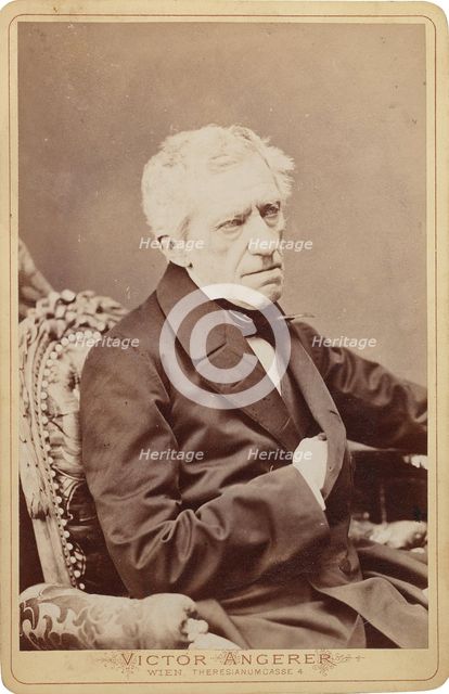 Portrait of Franz Grillparzer (1791-1872), c 1861. Creator: Angerer, Ludwig (1827-1879).