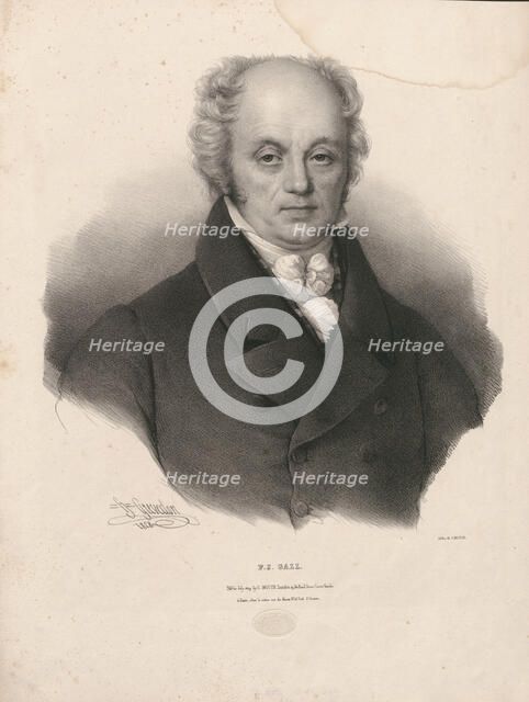 Portrait of Franz Joseph Gall (1758-1828), 1828. Creator: Grevedon, Pierre Louis Henri (1776-1860).