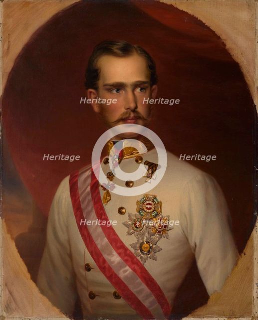 Portrait of Franz Joseph I of Austria, c. 1858.