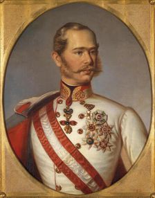 Portrait of Franz Joseph I of Austria, ca 1855. Artist: Anonymous
