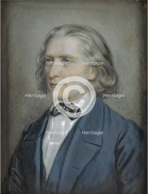 Portrait of Franz Liszt (1811-1886), 1856. Artist: Kriehuber, Josef (1800-1876)