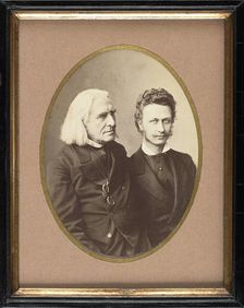 Portrait of Franz Liszt (1811-1886) and Géza Zichy (1849-1924), 1881. Creator: Photo studio Edel Kozics