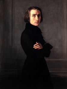 Portrait of Franz Liszt (1811-1886), composer and pianist, 1839. Creator: Henri Lehmann