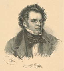 Portrait of Franz Schubert (1797-1828), 1846. Creator: Kriehuber, Josef (1800-1876)